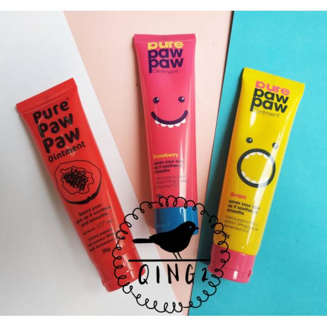 Pure PawPaw Ointment 25gr Original/Strawberry/Grape