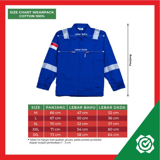 Jaket Safety Full Cotton Scot 3M Proyek Atasan Wearpack Kerja Lapangan IMJ