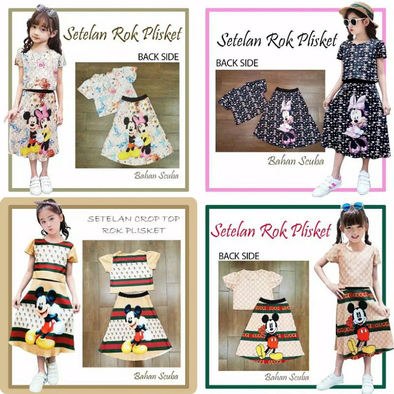 SETELAN ROK ANAK PLISKET SCUBA