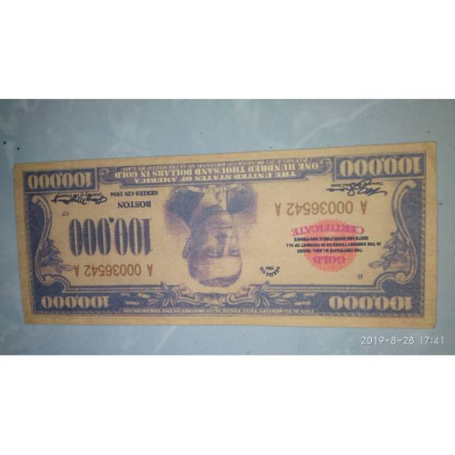 Uang dollar  100000rb