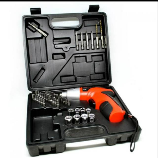 Multifunction screwdriver set bor portable 4.8v  45 mata obeng dan bor