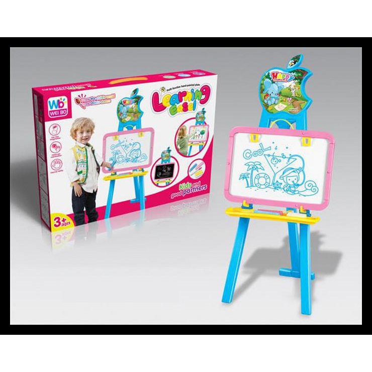 

Mainan Edukasi Anak - Learning Easel Papan Tulis White Black Board