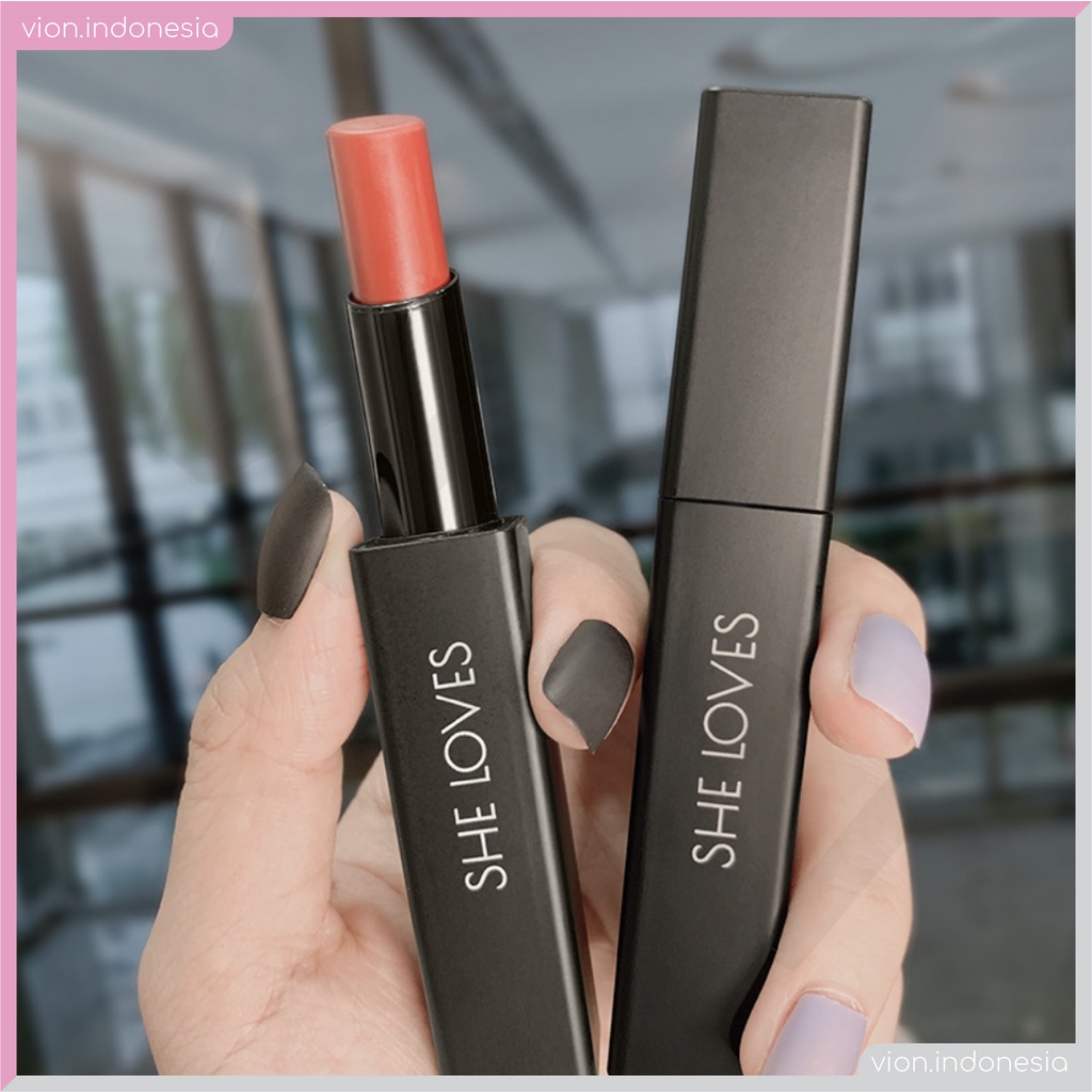 SHE LOVES Dazzling Black Tube Lip Stick 11 Colors Waterproof Lipstik Merah Original Sheloves TB-018 SL006