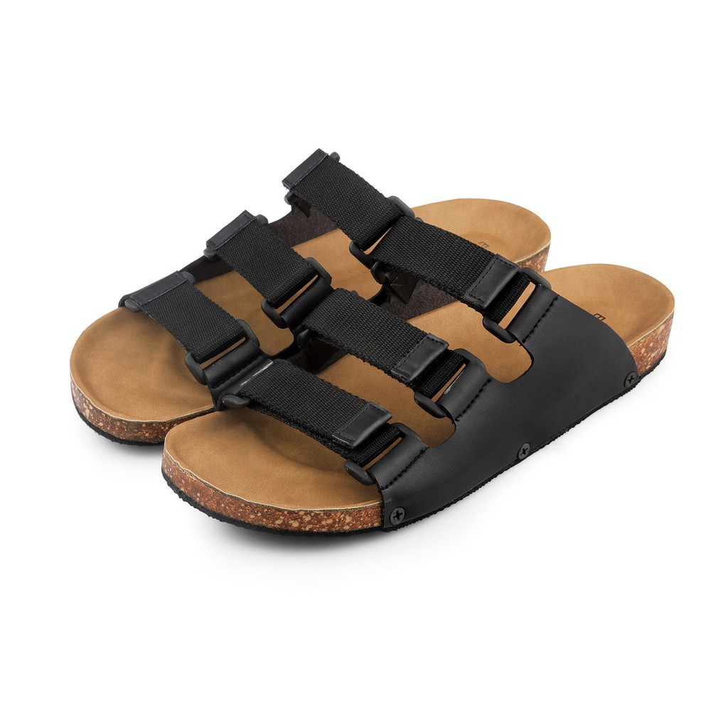 ☀ REV STORE ☀ Sandal Pria Big Size Webing Black Spade - Sandal Kasual Pria Original