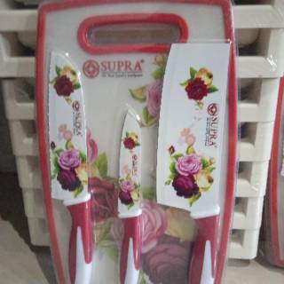  SUPRA  PISAU 3 TALENAN CERAMIC SET PISAU PISAU DAPUR  