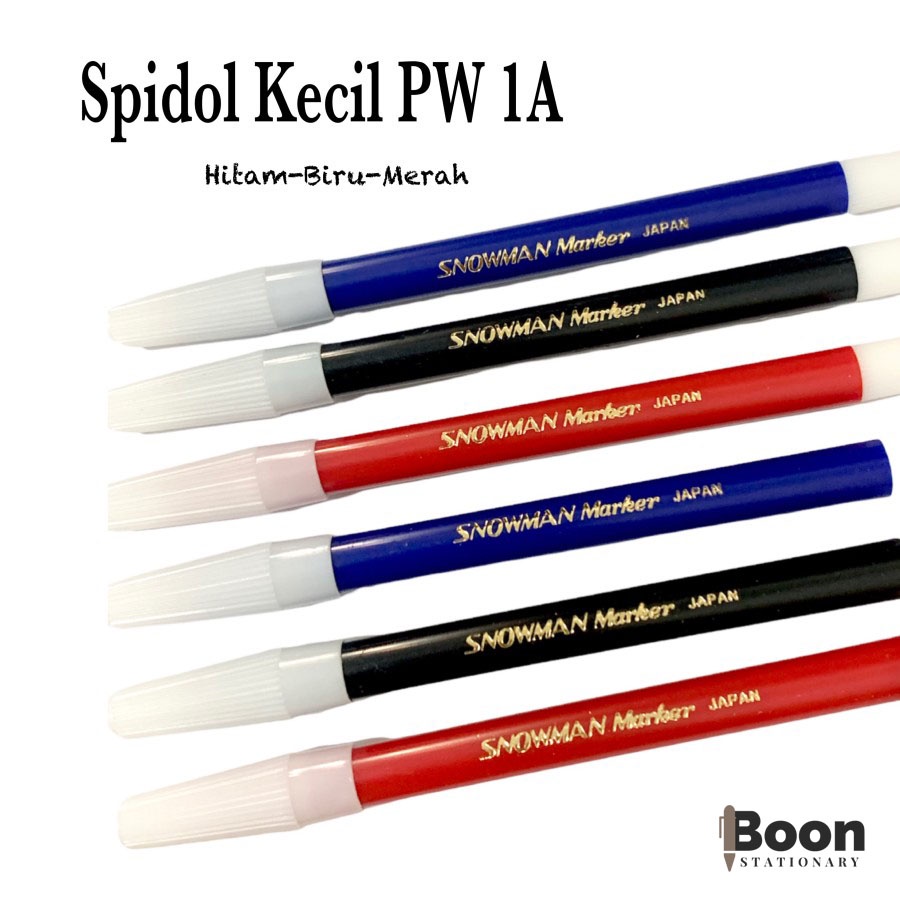 

(Ecer) Spidol Snowman Kecil PW 1A Hitam / Biru / Merah ORI