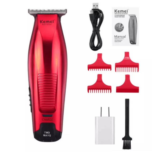 Kemei KM-5026 Hair Clipper Rechargeable Alat Mesin Cukur Rambut KM2056 Original
