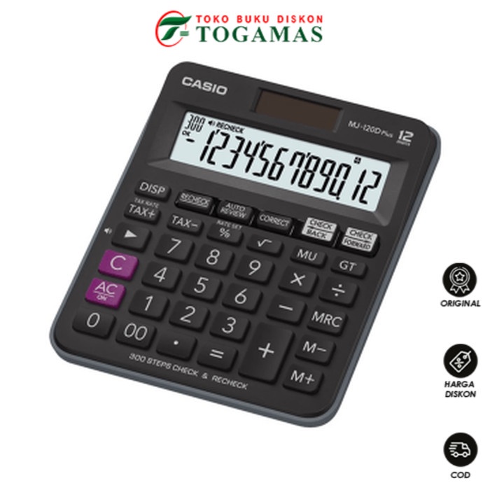

READY STOCK !! KALKULATOR CALCULATOR MJ-120D PLUS-BK CASIO
