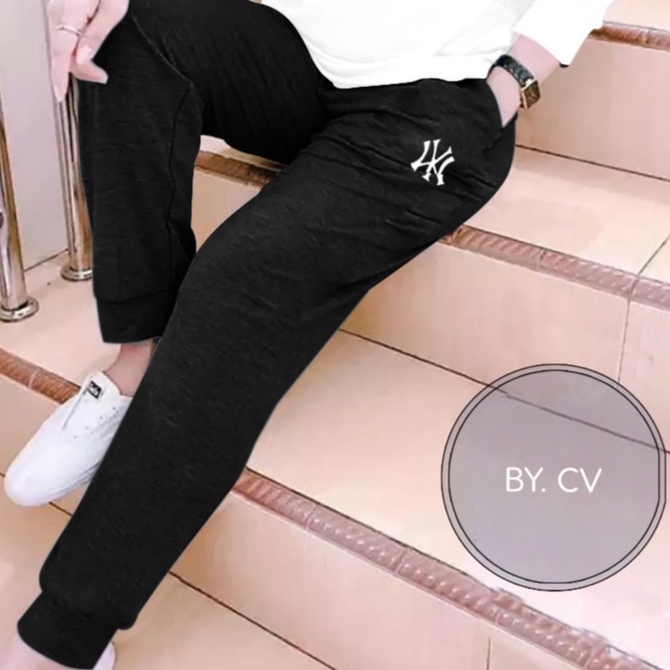 (BISA COD)- CELANA JOGGER LOGO NY TRENDY SPORT TERBARU-CELANA JOGGER GYM,FITNES,OLAHRAGA DAN SANTAI