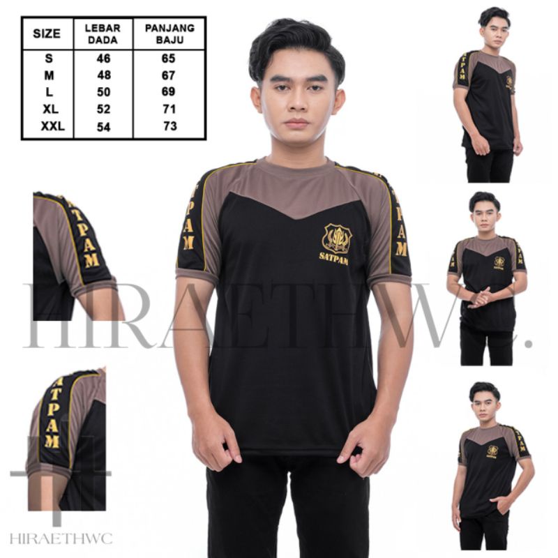 KAOS SATPAM/SECURITY KOMBINASI MODEL TERBARU [TERMURAH]