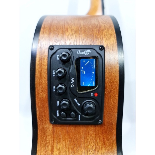 Gitar Classic Elektrik Merk Cowboy Original Tipe CG-100 3/4 NS NA Equalizer EQ TUNER Cowboy Listrik Klasik