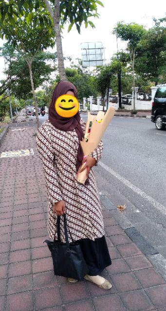 Longcardi Batik Sogan Wahyu Gading Parang Outerwear Cardigan Panjang Vintage Ethnic