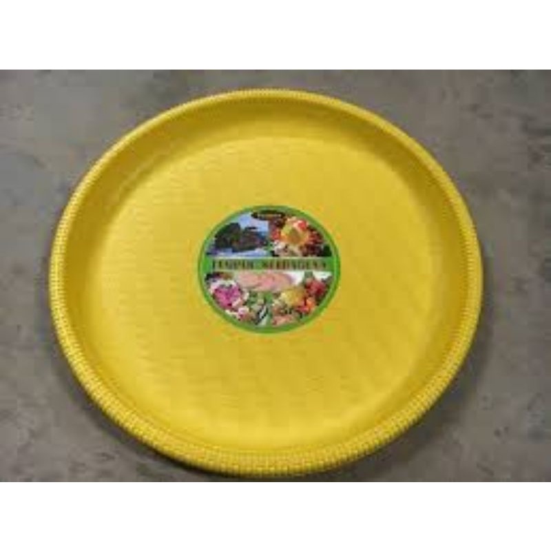 Tampah Plastik Warna Pelangi Nampan Serbaguna Merek Taiwan Diameter 46 Cm