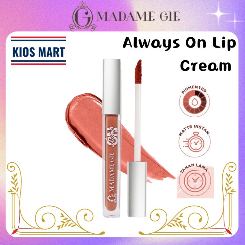 Madame Gie Always On Lip Cream | Lipstick | Lip Matte