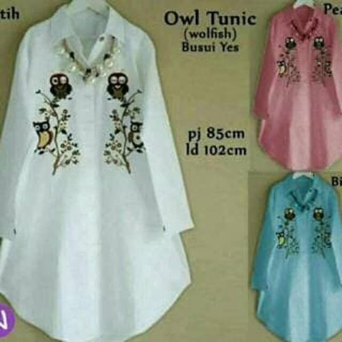 Ayumi Tunik Murah Ukuran L XXL Bahan Adem Kemeja Busui Terbaru