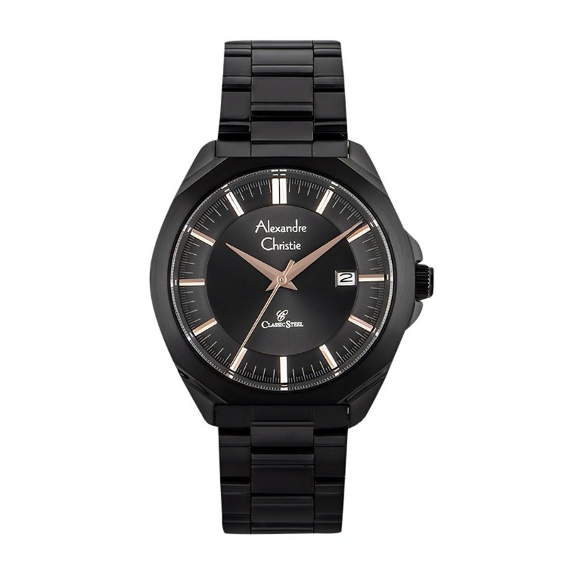 Alexandre Christiee AC 8596 Jam Tangan Pria - Full Black MDBIPBA