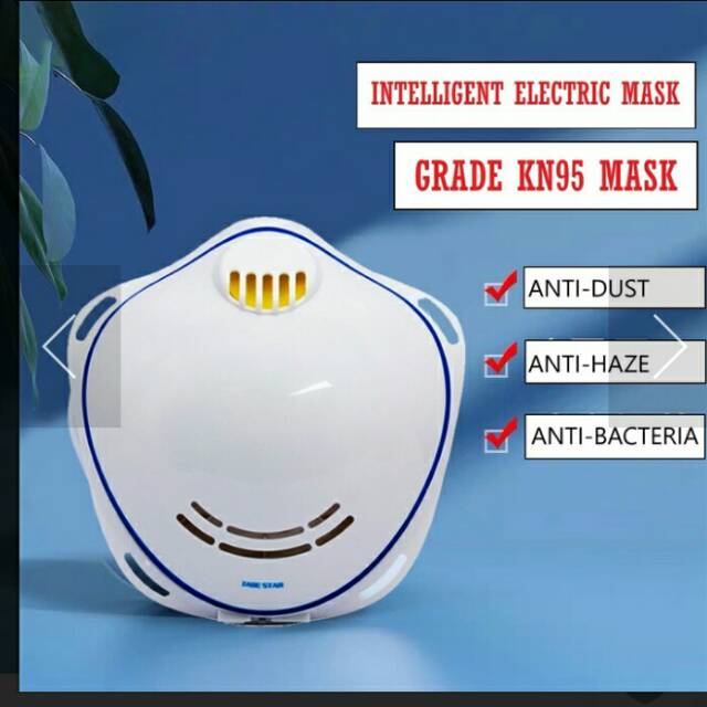 MASKER PINTAR ELEKTRIK ANTI VIRUS DEBU POLUSI BAKTERI KARBON AKTIF-2
