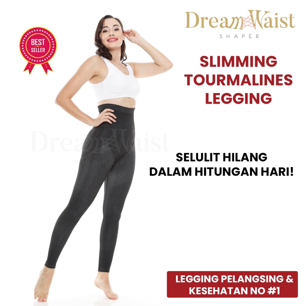 DreamWaist - Slimming Tourmalines Legging - Black -  Legging Kesehatan