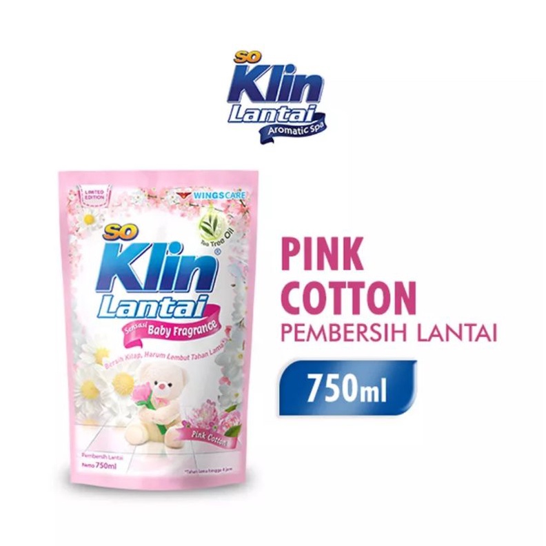 SOKLIN Lantai Pink Cotton Pouch 750ml


