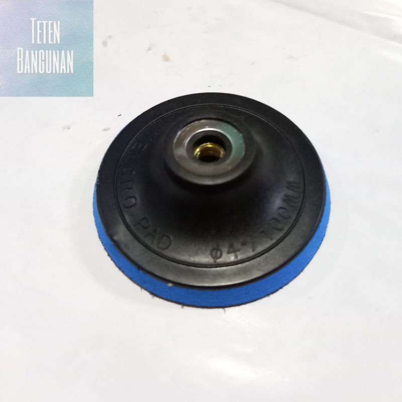 Tatakan Amplas Gerinda Tangan | Polishing Pad Rubber | Pad Velcro 4 Inch
