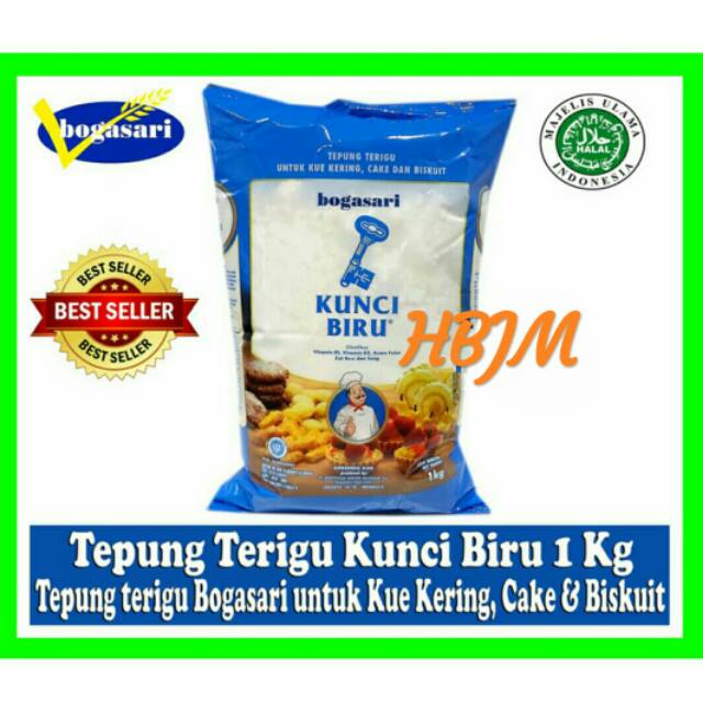 

TEPUNG TERIGU KUNCI BIRU 1 KG BOGASARI U/ KUE KERING, CAKE, BISKUIT