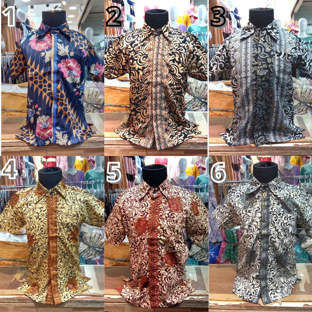 Kemeja Anak Batik Lengan Pendek Aneka Motif