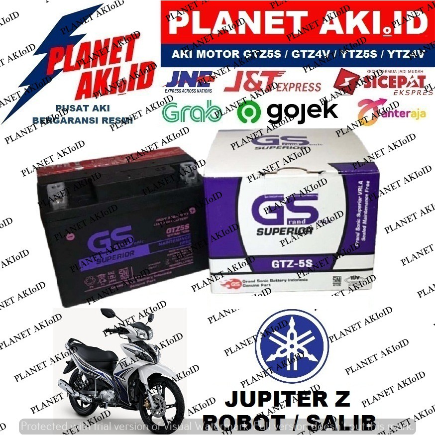 Aki Motor Yamaha Jupiter Z Robot / Salib GTZ5S Accu Kering MF