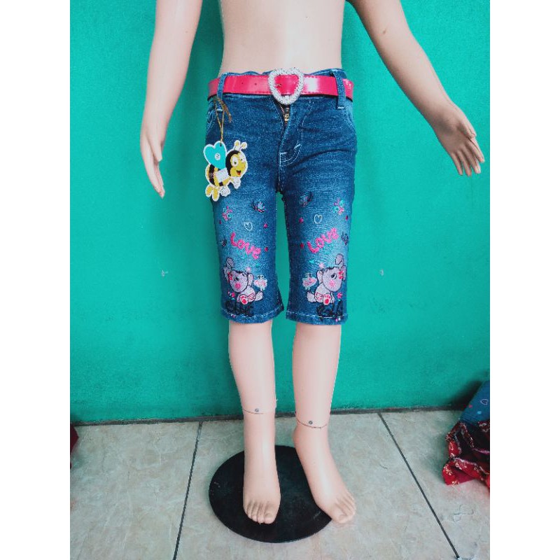 Celana jeans pendek anak perempuan 5-9 tahun pendek anak levis cewek