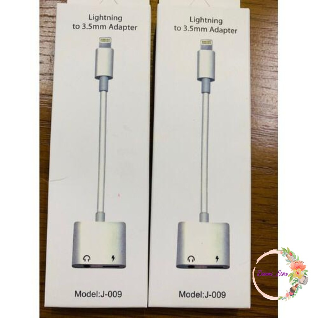 J009 dual converter spilter iPhone ligthing to jack audio 3.5MM 7 7+ 8+ x xr xs Max 11proMax DST1967