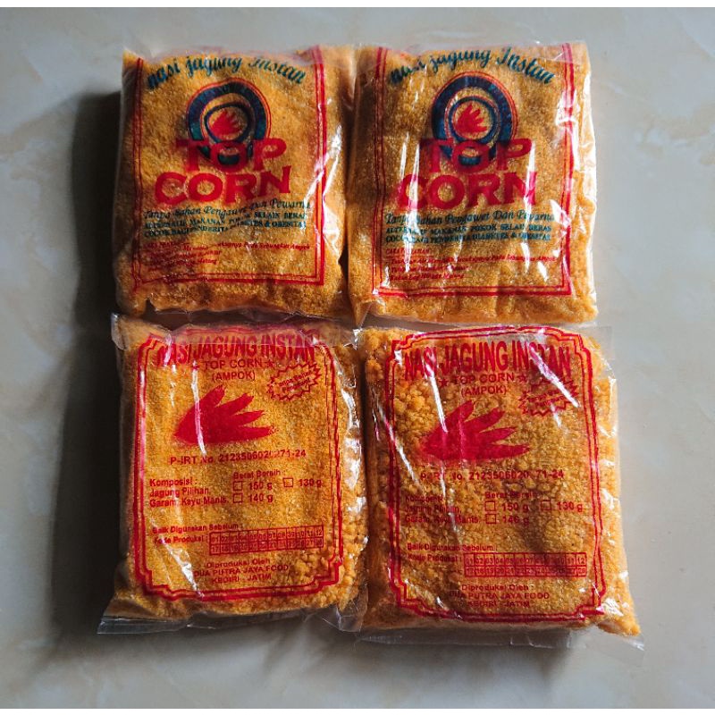 

nasi jagung instan TOP CORN/sego jagung instan siap makan Ampok 130gram. nasi gerit trend