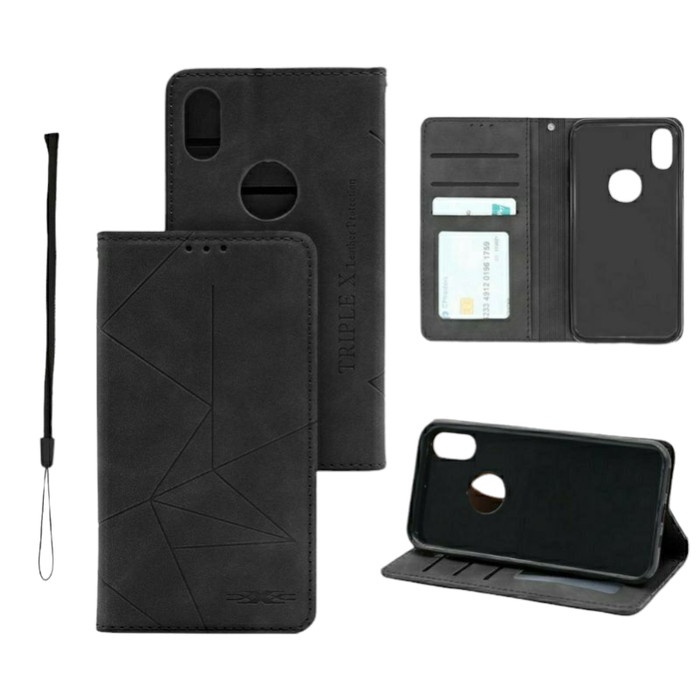 flip magnet Oppo Reno 5f / sarung oppo Reno 5f/flip cover oppo Reno 5f - Hitam