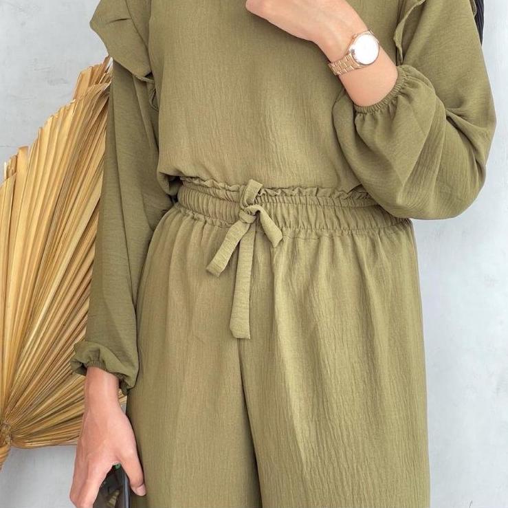 Terbaik RUBY Set Crinkle  - SETELAN RUBY / RUBY SET CRINKLE / SETELAN RUBY CRINKLE POLOS  CELANA KUL