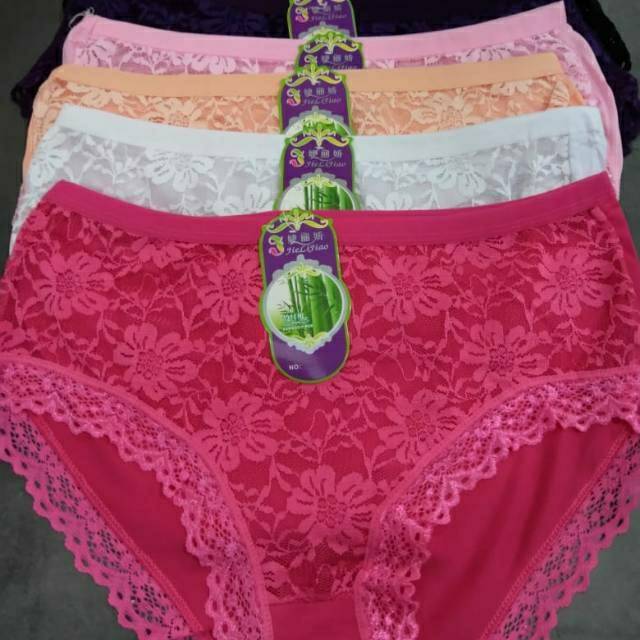 Celana dalam seksi wanita import transparan depan fit xxl