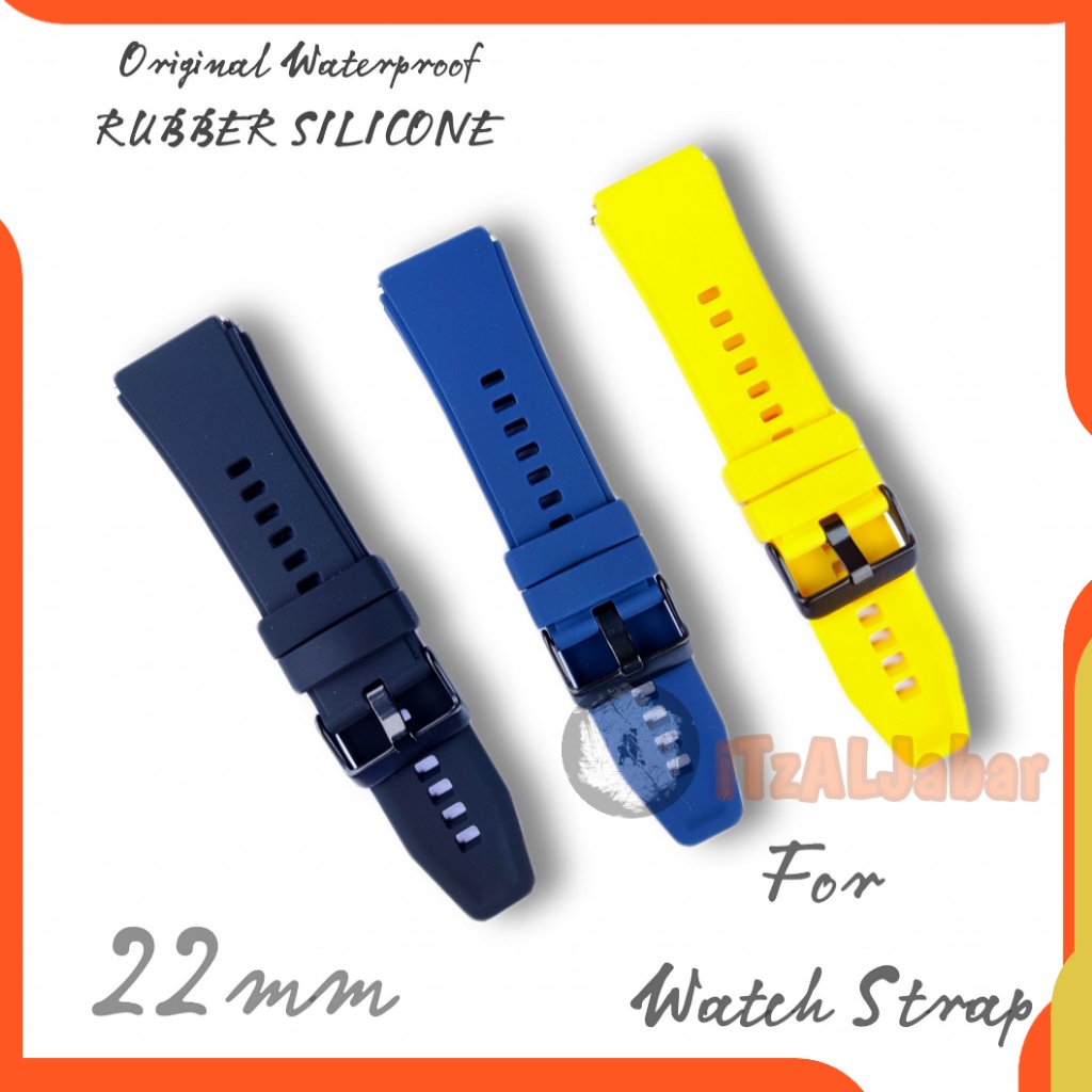 Strap tali jam tangan Karet 22mm rubber strap Quick release