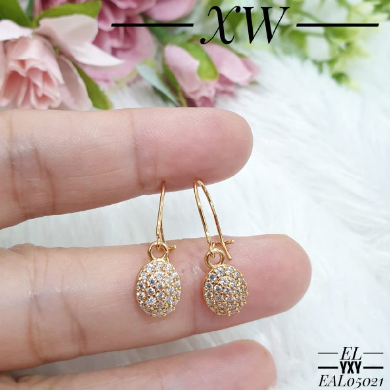 Anting Yaxiya Gold Oval E05021