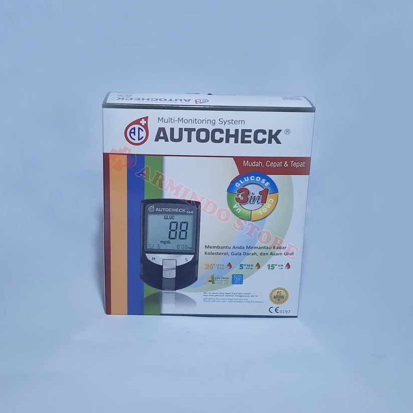 Autocheck 3 in 1| Alat Tes Kadar Gula | Kolesterol | Asam Urat