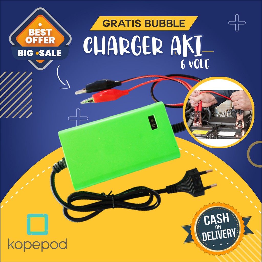 CAS Aki Mobil Mainan 6V 2A Charger Accu Casan Aki Motor Mainan Otomatis Alat Kopepod