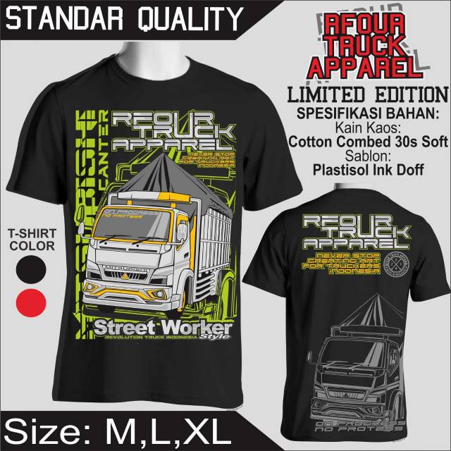 KAOS TRUCK STRET WORKER / KAOS PRIA GAMBAR TRUCK