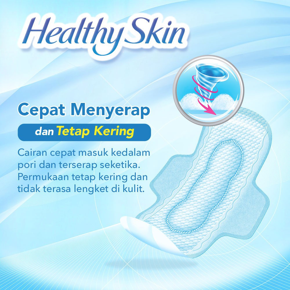 Laurier Healthy Skin Day Wing Slim 22cm 18s - Pembalut