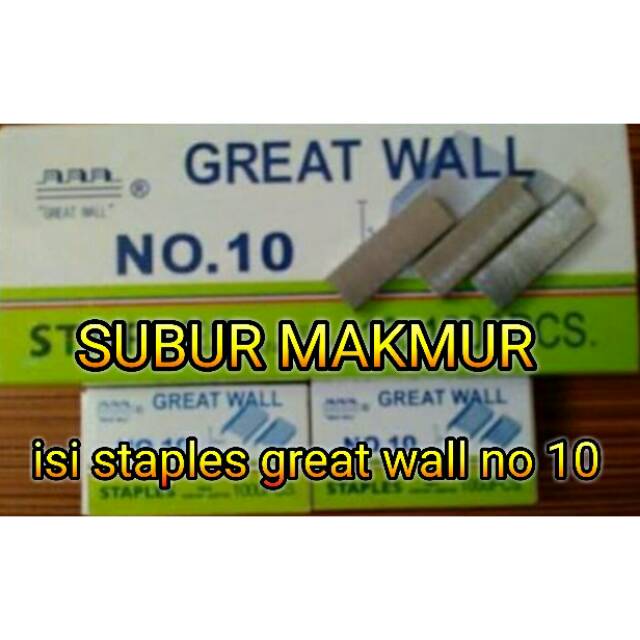 

ISI STAPLES GREAT WALL No 10 Kecil ASLI / Isi Staples Greatwall No 10 Asli
