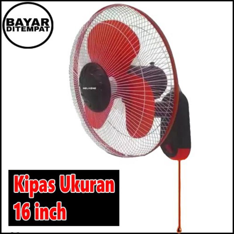 Kipas Angin Dinding 16 Inchi Wall Fan 1663E Welhome Bagus Murah