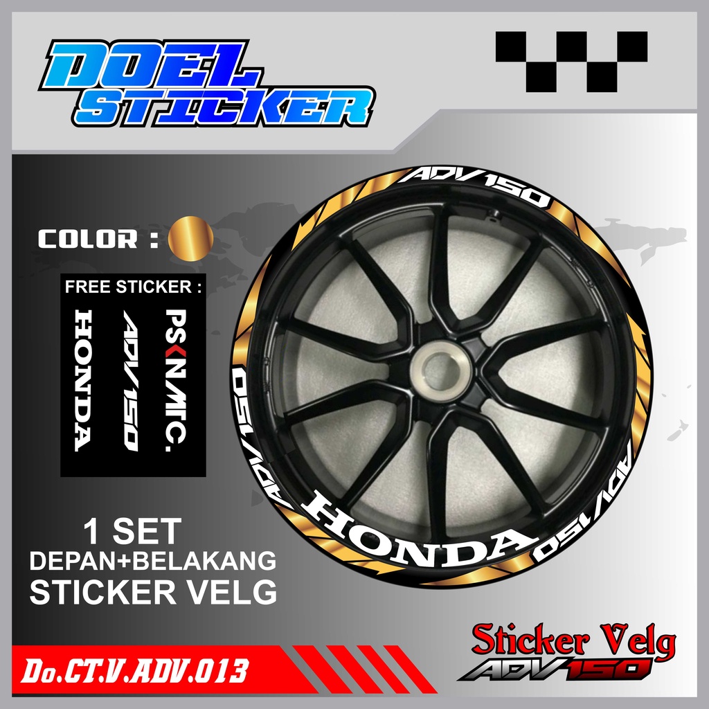 STICKER CUTTING LIST VELG HONDA ADV 150 VARIASI MOTOR DOEL 013