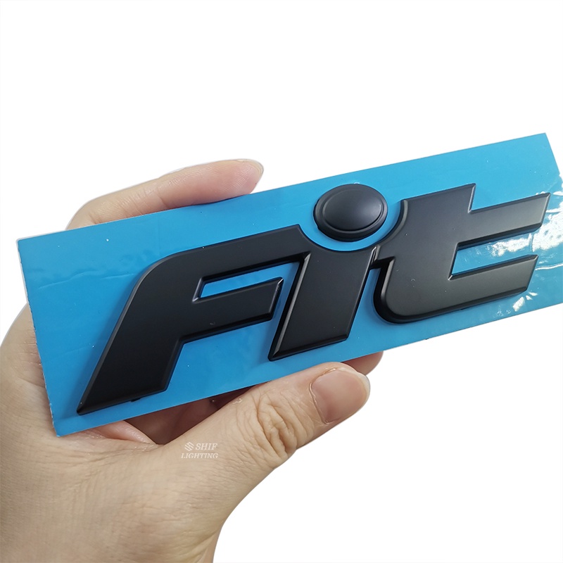 1pc Stiker Emblem Logo Honda Fit Jazz Bahan ABS Krom Warna Hitam