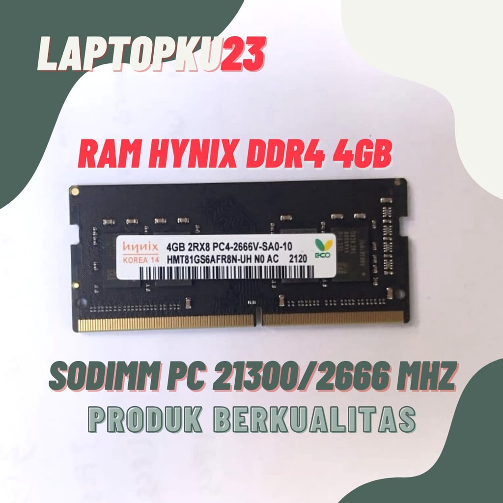 RAM LAPTOP HYNIX DDR4 4GB SODIMM 2666Mhz PC21300 MEMORY ORIGINAL