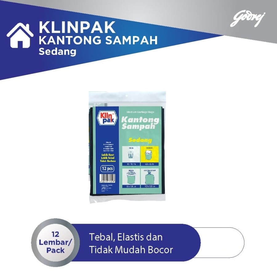 KLINPAK Kantong Plastik Sampah Ukuran Sedang 60 x 80 cm - 1 pack