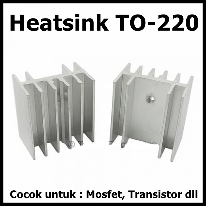 Pendingin Heatsink IC TR KE TO 220 1.5 x 2.5 x 2.5 cm 10 sirip