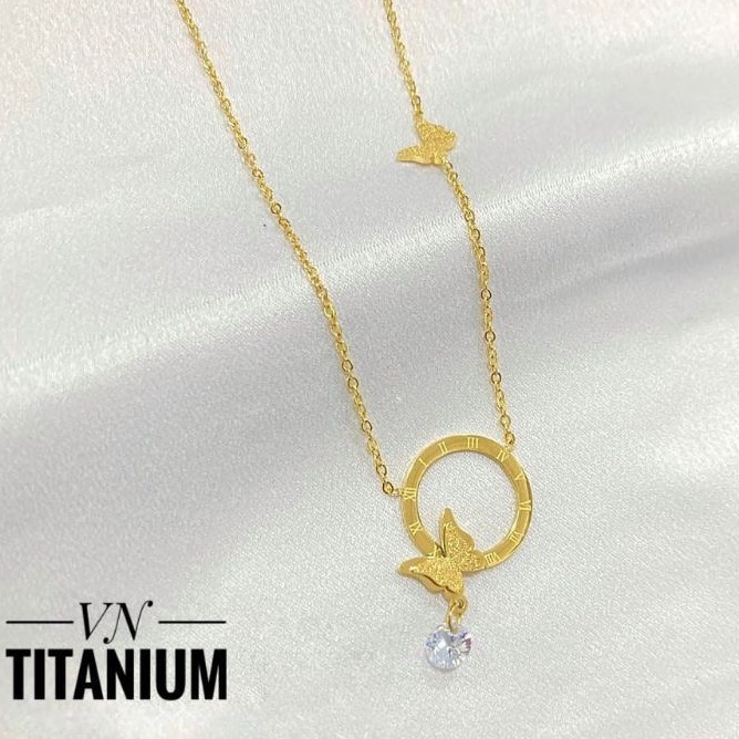 Kalung titanium kupu 26FQ