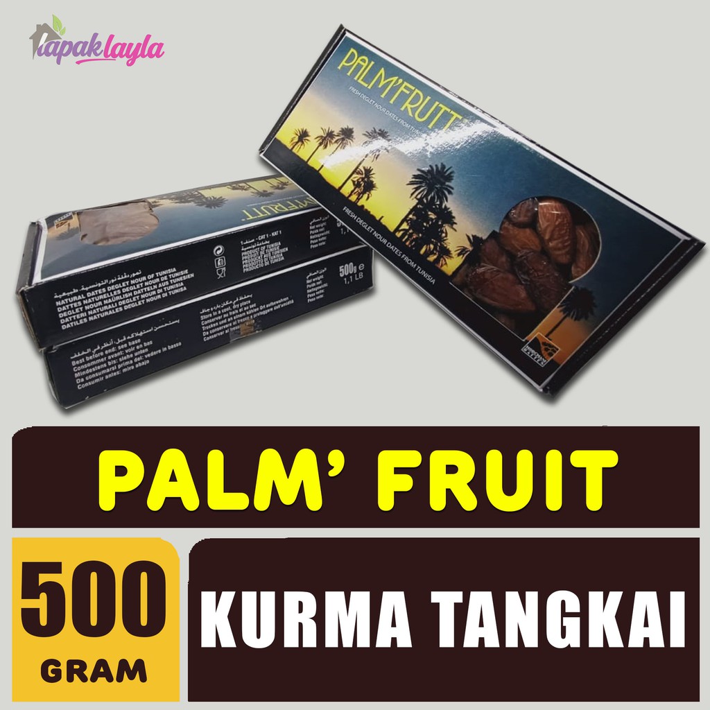 PALM' FRUTT KURMA TANGKAI TUNIS 500 GRAM ASLI