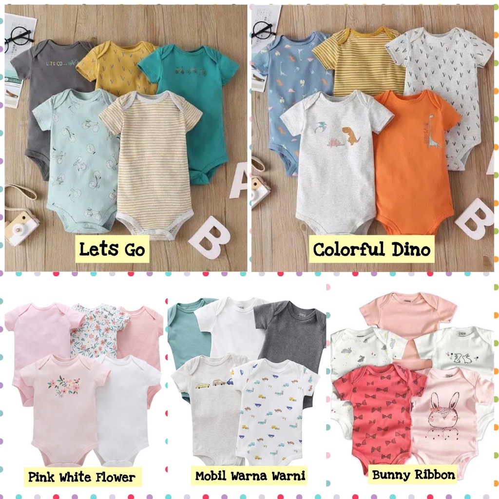 Jumper Newborn /Set 5 in 1 Jumpsuit Bayi Baru Lahir/ Jumper Bayi Newborn /Romper Bayi