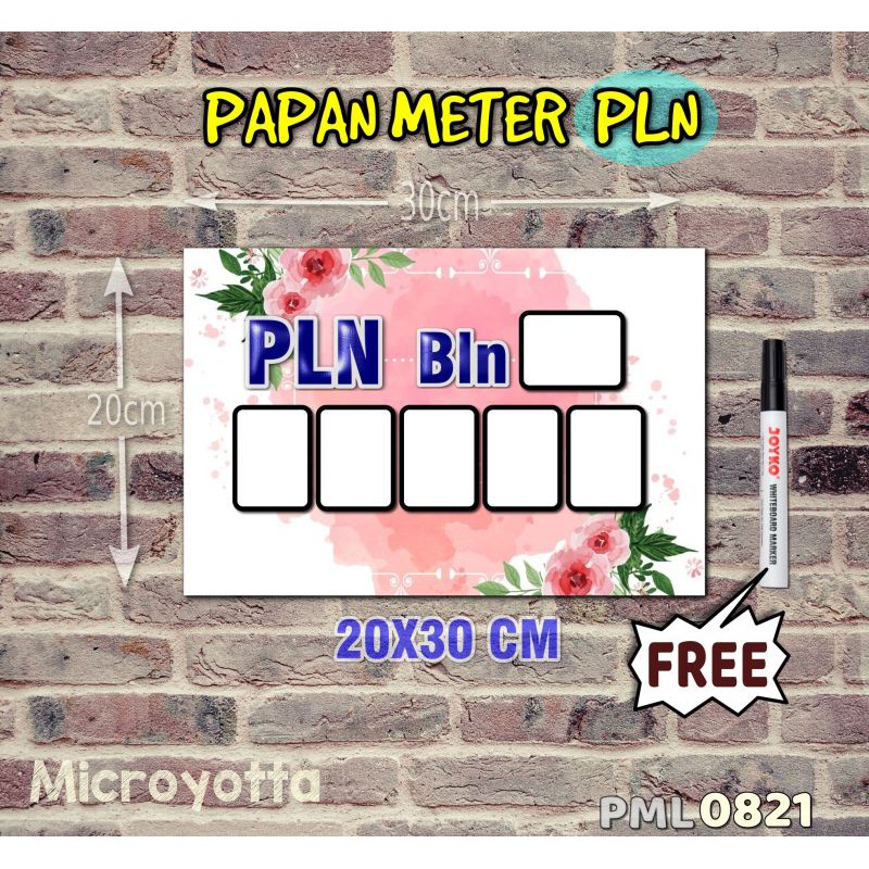 

Microyotta Papan Meter Listrik PLN PAM motif Unik - Flower 21